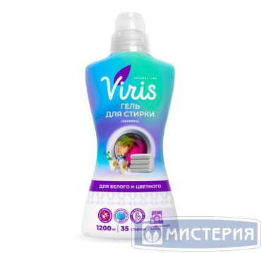 Гель для стирки всех видов тканей "Viris" Universal, флакон, 1200 мл 6 шт/кор РОССИЯ 510112