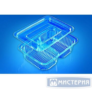 Контейнер 225[112,5+112,5] мл 2-секц. 117х85х30 мм, без крышки, прозр., ОПС, 1000 шт/кор "Протэк" 1 000 шт/упак РОССИЯ КС-155 С2 "А"