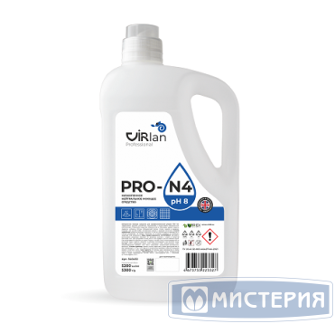 Универсальное моющее средство "ViRlan" PRO N4 низкопенное, концентрат, канистра, 5200 мл 2 шт/кор РОССИЯ 340452