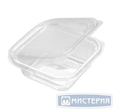 Контейнер 350 мл 1-секц. 137х132х45 мм, неразъем.крышка, прозр., ПЭТ, 500 шт/кор "Комус" 500 шт/упак РОССИЯ РКСП-350/11 (ОП) (ТТ)) ПЭТ