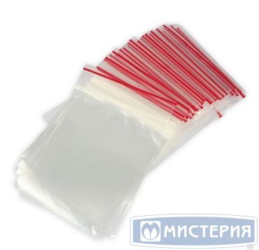 Пакет Zip-Lock 100х100 мм, прозр., ПВД, 100 шт/упак 120 упак/кор КИТАЙ