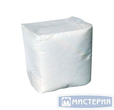 Салфетки 250х250 мм однослойные, белые, бумажные, 60 штук в упаковке 60 упаковок в коробке РОССИЯ 300060н