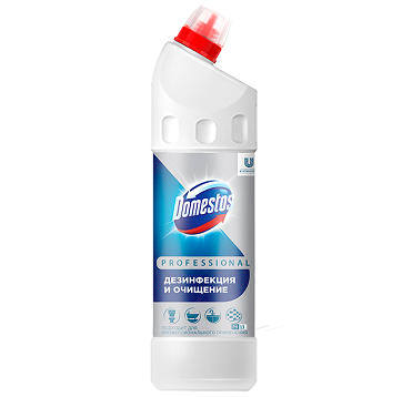 Средство для очистки сантехники Domestos Свежесть Атлантики, изогнутое горло, 1000 мл, 12 штук в коробке