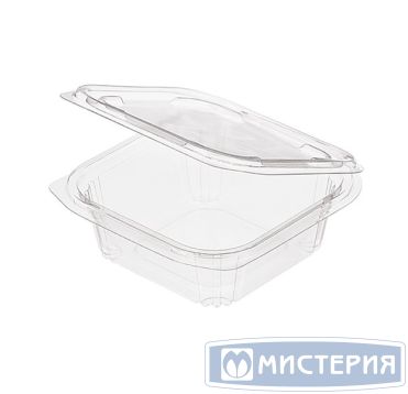 Контейнер 350 мл 1-секц. 137х132х45 мм, неразъем.крышка, прозр., ПЭТ, 500 шт/кор "Комус" 500 шт/упак РОССИЯ РКСП-350/11 (ОП) (ТТ)) ПЭТ