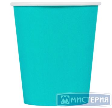 Стакан бумажный 250 мл 1 сл., d80 мм, бирюз., карт., 50 шт/упак 1 400 шт/кор РОССИЯ HB80-280-111379