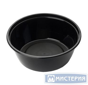 Контейнер 530 мл, круглый, чёрный