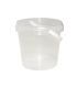 Ведро с ручкой 1.1л,325 штук в упаковке. d 131мм, нижн. d 127мм, h 107мм, прозрачн., контрольный замок, полипропилен