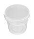 Ведро пищевое 850 мл, d122хh112 мм, с ручкой, без крышки, прозр., ПП, 180 шт/кор "Перинт" 180 шт/упак РОССИЯ 0,85/122/К