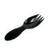 Вилка-ложка одноразовая 80 мм, черн., ПС, 4500 шт/кор "Протэк" РОССИЯ