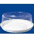 Крышка круглая для торта 2,5-3 кг, d-345мм, h-143мм, прозрачная