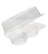Упаковка прям. внеш. 196х116х91мм, внутр. 2 секции d-64 h-86мм под корзиночки 0,2кг, прозрач., ОПС