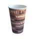 Одноразовый стакан для холодного и горячего, 0.4л, верхний d 90мм нижний d 60мм, h 135мм, 295+18г/м2, "coffee", с рисунком, однослойный, картон