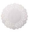 Салфетки сервировочные d 22см (внутр-12см), белые Бумага