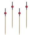 Пика 70 мм, диз. "Красная жемчужина", красн., бамбук, 100 шт/упак 40 упак/кор КИТАЙ