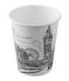Стакан для холодного и горячего, 0.25л, дизайн города, цветной, картон