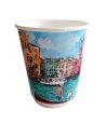 Стакан бумажный 300 мл для холодных и горячих напитков, двухслойный, с рисунком Big Citi Life, картон