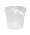 Ведро с ручкой 1.1л,325 штук в упаковке. d 131мм, нижн. d 127мм, h 107мм, прозрачн., контрольный замок, полипропилен