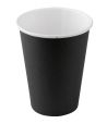 Одноразовый стакан для холодного и горячего, 0.35л, верхний d 90мм нижний d 59мм, h 115мм, 280г/м2, черный, однослойный, картон